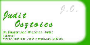 judit osztoics business card